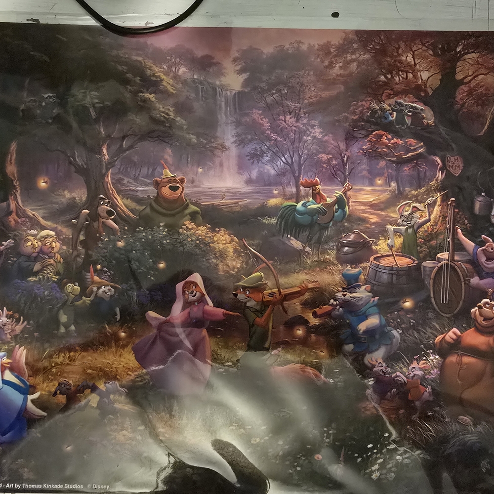 Disney Robin Hood By Thomas Kinkade With Certificate of Authenticity.